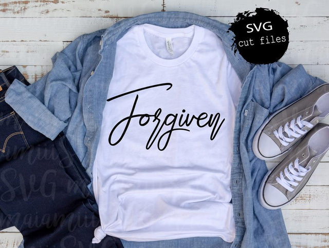 Svg File, Forgiven svg, Redeemed svg, Forgiven Cut File, DXF, EPS, PNG SVG MaiamiiiSVG 