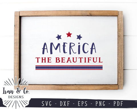 Svg Files | America The Beautiful Svg | 4th of July Svg | USA Svg | Patriotic | Cricut | Silhouette | Commercial Use | Digital Cut Files (999363459) SVG Ivan & Co. Designs 