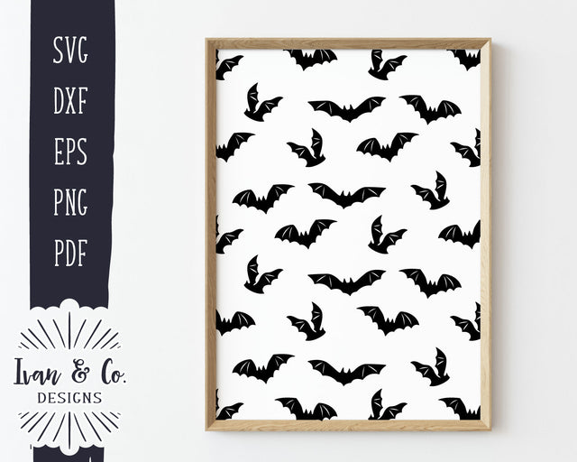 SVG Files | Bats Svg | Halloween Svg | Autumn Svg | Fall Svg | Bat Pattern | Commercial Use | Cricut | Silhouette | Digital Cut Files | DXF PNG (1293568573) SVG Ivan & Co. Designs 