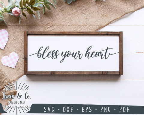 SVG Files | Bless Your Heart Svg | Funny Quote Svg | Farmhouse | SVGs for Signs | Commercial Use | Cricut | Silhouette | Digital Cut Files (998831421) SVG Ivan & Co. Designs 
