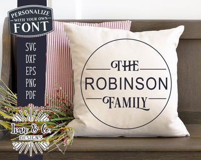 SVG Files, Circle Last Name Svg, Last Name Svg, Family Name Svg, Commercial Use, Cricut, Silhouette, Digital Cut Files, DXF PNG (1383591047) SVG Ivan & Co. Designs 