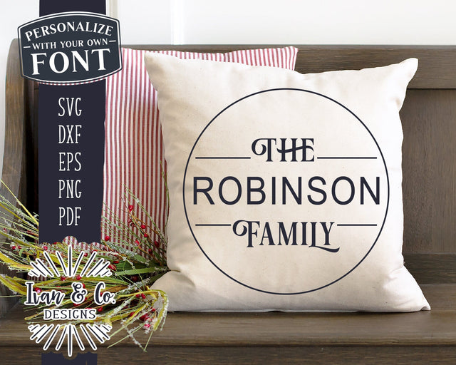 SVG Files, Circle Last Name Svg, Last Name Svg, Family Name Svg, Commercial Use, Cricut, Silhouette, Digital Cut Files, DXF PNG (1383591047) SVG Ivan & Co. Designs 