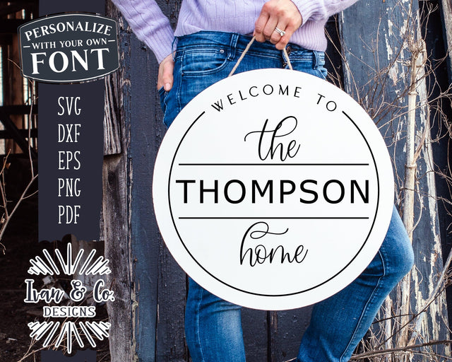 SVG Files, Farmhouse Family Name Svg, Last Name Svg, Family Name Svg, Commercial Use, Cricut, Silhouette, Digital Cut Files, DXF PNG (1383039953) SVG Ivan & Co. Designs 