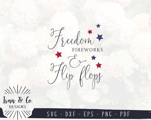 SVG Files | Freedom | Fireworks | Flip Flops | America | 4th of July | Cricut | Silhouette | Commercial Use | Digital Cut Files (988462644) SVG Ivan & Co. Designs 