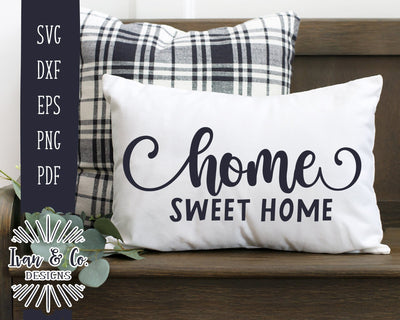 SVG Files | Home Sweet Home Svg | Farmhouse Svg | Pillow Svg | Vector File | Commercial Use | Cricut | Silhouette | Digital Cut Files | DXF PNG (1367566969) SVG Ivan & Co. Designs 