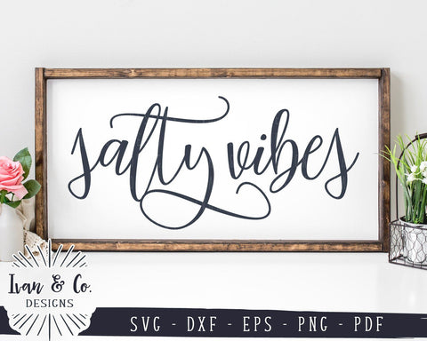 SVG Files | Salty Vibes SVG | Vacation SVG | Summer SVG | Vacay SVG | Commercial Use | Cricut | Silhouette | Digital Cut Files (996850863) SVG Ivan & Co. Designs 