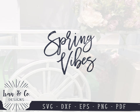 SVG Files | Spring Vibes Svg | Spring Svg | Farmhouse Decor Svg | Easter Svg | Commercial Use | Cricut | Silhouette | Digital Cut Files | DXF PNG (1395947426) SVG Ivan & Co. Designs 