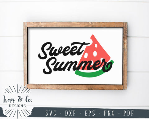 SVG Files | Sweet Summer Svg | Summer Sign Svg | Watermelon Svg | Farmhouse Svg | Commercial Use | Cricut | Silhouette | Digital Cut Files | DXF PNG (1375586856) SVG Ivan & Co. Designs 