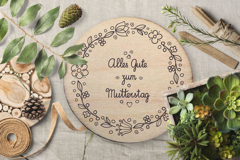 svg Happy mother's day greeting card in Deutschland Alles Gute zum Muttertag SVG Zoya Miller 