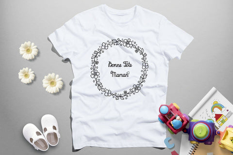 svg Happy mother's day greeting card in France Bonne Fete Maman SVG Zoya Miller 