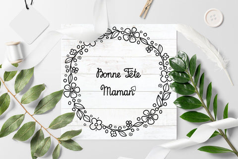 svg Happy mother's day greeting card in France Bonne Fete Maman SVG Zoya Miller 