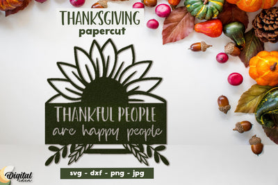 SVG Thanksgiving Papercut. SVG Decor.Thanksgiving Design SVG. 3D Paper Evgenyia Guschina 