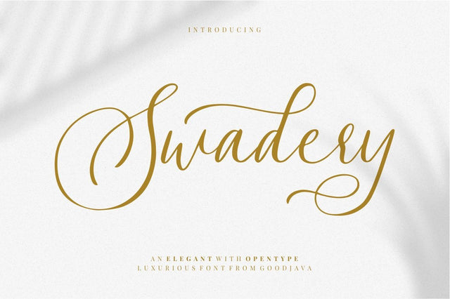 Swadery – Luxurious Font Font Good Java 