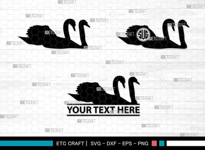 Swan Silhouette, Swan SVG, Swan Bird Svg, Gander Svg, Cygnini Svg, Baby Swan Svg, SB00327 SVG ETC Craft 