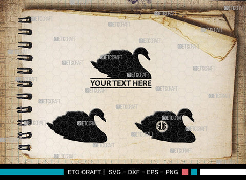 Swan Silhouette, Swan SVG, Swan Bird Svg, Gander Svg, Cygnini Svg, Baby Swan Svg, SB00327 SVG ETC Craft 