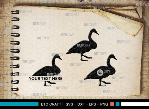 Swan Silhouette, Swan SVG, Swan Bird Svg, Gander Svg, Cygnini Svg, Baby Swan Svg, SB00327 SVG ETC Craft 