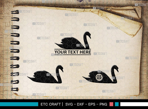 Swan Silhouette, Swan SVG, Swan Bird Svg, Gander Svg, Cygnini Svg, Baby Swan Svg, SB00327 SVG ETC Craft 