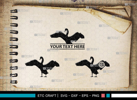Swan Silhouette, Swan SVG, Swan Bird Svg, Gander Svg, Cygnini Svg, Baby Swan Svg, SB00327 SVG ETC Craft 