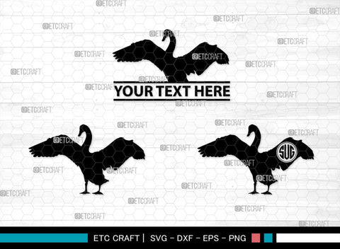 Swan Silhouette, Swan SVG, Swan Bird Svg, Gander Svg, Cygnini Svg, Baby Swan Svg, SB00327 SVG ETC Craft 