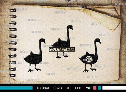 Swan Silhouette, Swan SVG, Swan Bird Svg, Gander Svg, Cygnini Svg, Baby Swan Svg, SB00327 SVG ETC Craft 
