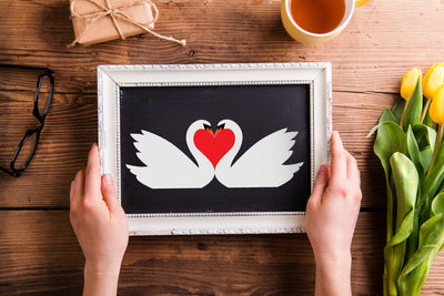 Swans with Heart SVG Designed by Geeks 