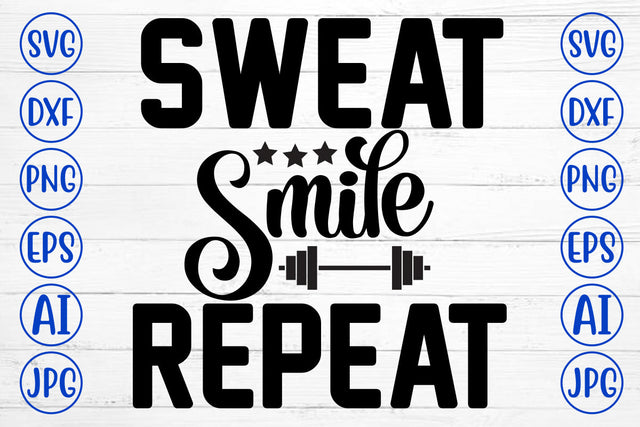 Sweat Smile Repeat SVG Cut File SVG Syaman 