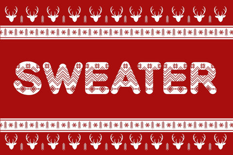 Sweater Decorative Font Font Fox7 By Rattana 