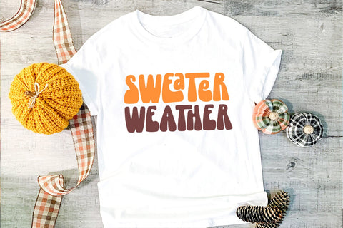 Sweater Weather I Retro Fall SVG I Autumn SVG I Groovy Fall SVG Happy Printables Club 