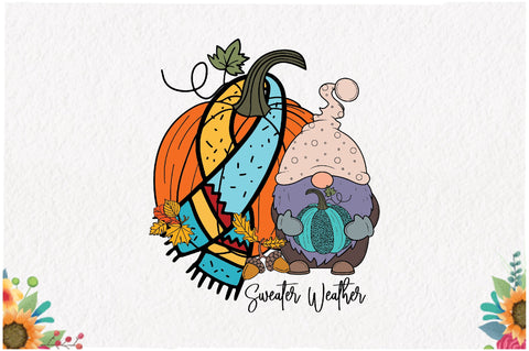 Sweater Weather Pumpkin Gnome Sublimation Sublimation Jagonath Roy 