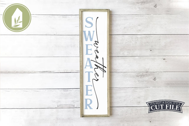 Sweater Weather SVG | Fall Porch Sign SVG LilleJuniper 