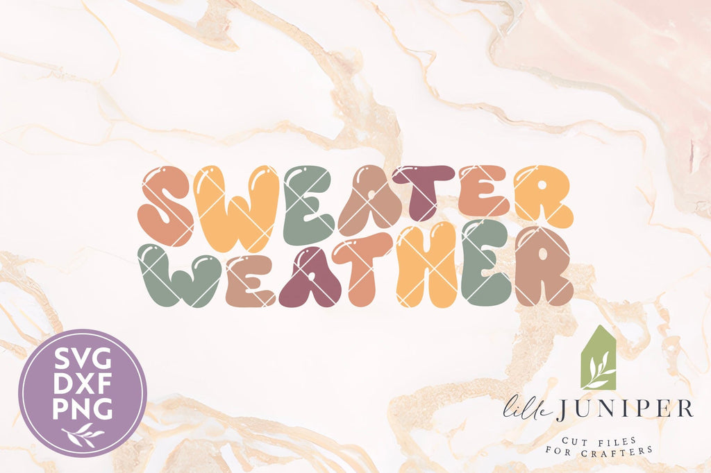 Sweater Weather SVG, Fall Shirt Designs - So Fontsy