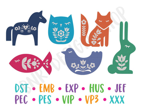 Swedish Machine Embroidery Bundle, Dala Style Embroidery Embroidery/Applique DESIGNS BNRDesignShop 