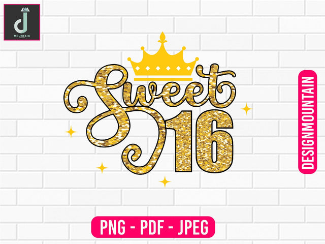 Sweet 16 png design, Birthday Png, Birthday Sublimation, Birthday Bundle design Sublimation Alihossainbd 