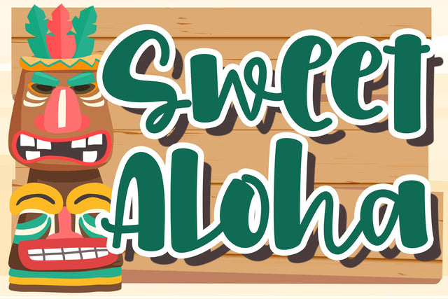 Sweet Aloha Font Stefani Letter 