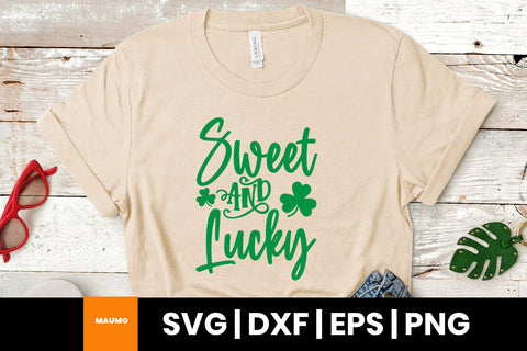 Sweet and lucky, St Patrick's day svg quote SVG Maumo Designs 