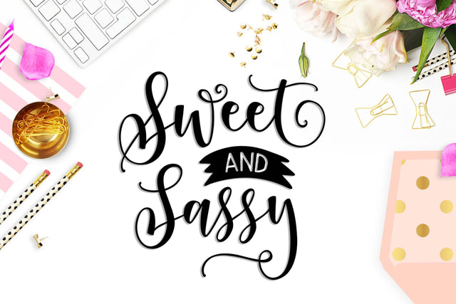 Sweet and sassy Cut file SVG TheBlackCatPrints 