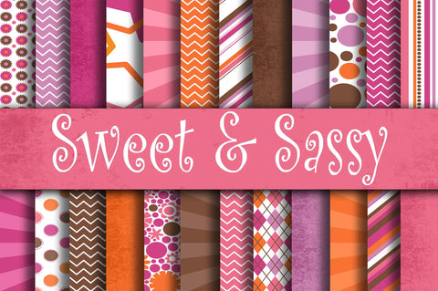 Sweet and Sassy Digital Paper Pack Sublimation Old Market 