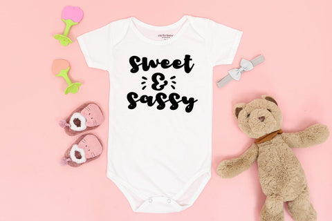 Sweet and Sassy I Baby SVG I Newborn SVG I Toddler SVG PNG SVG Happy Printables Club 