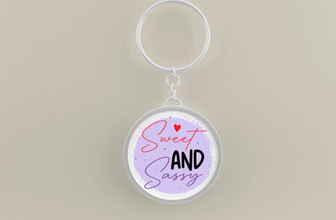 Sweet And Sassy, Round Key ring SVG SVG MD mominul islam 