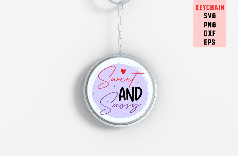 Sweet And Sassy, Round Key ring SVG SVG MD mominul islam 