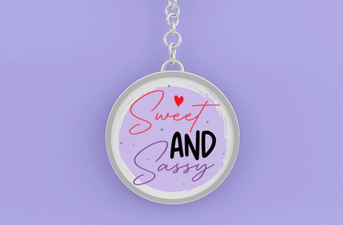 Sweet And Sassy, Round Key ring SVG SVG MD mominul islam 