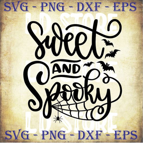 Sweet And Spooky (2) - Halloween SVG PNG DXF EPS Cut Files SVG Artstoredigital 