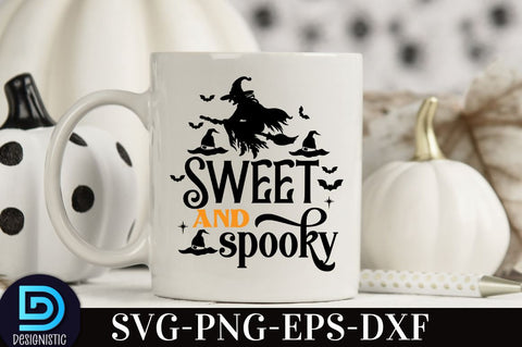 sweet and spooky, Halloween T shirt Design, SVG DESIGNISTIC 