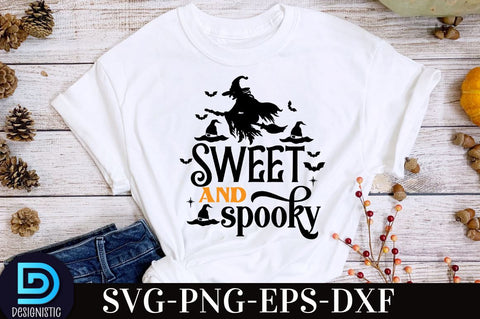 sweet and spooky, Halloween T shirt Design, SVG DESIGNISTIC 
