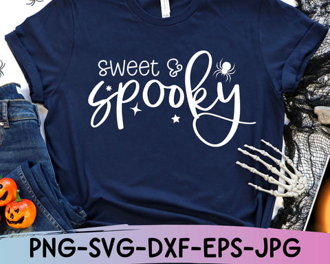 Sweet and Spooky Svg, Halloween Shirt Svg, Spooky Svg, Kids Halloween Svg SVG She Shed Craft Store 