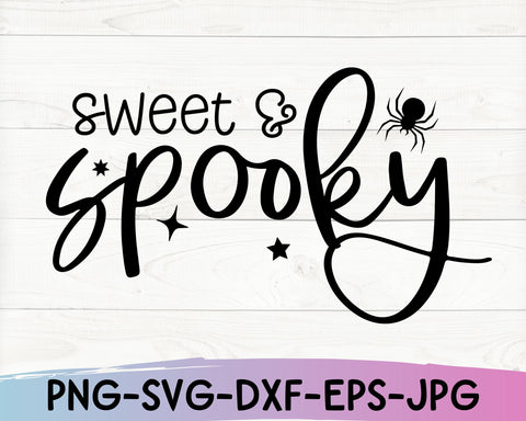 Sweet and Spooky Svg, Halloween Shirt Svg, Spooky Svg, Kids Halloween Svg SVG She Shed Craft Store 
