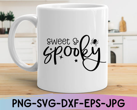 Sweet and Spooky Svg, Halloween Shirt Svg, Spooky Svg, Kids Halloween Svg SVG She Shed Craft Store 