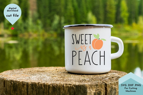 Sweet as a Peach - Summer SVG Cut File SVG Lettershapes 