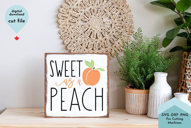 Sweet as a Peach - Summer SVG Cut File SVG Lettershapes 