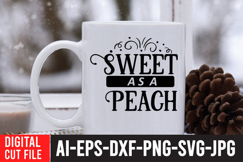 Sweet AS A Peach SVG Cut File , Southern SVG Bundle SVG BlackCatsMedia 